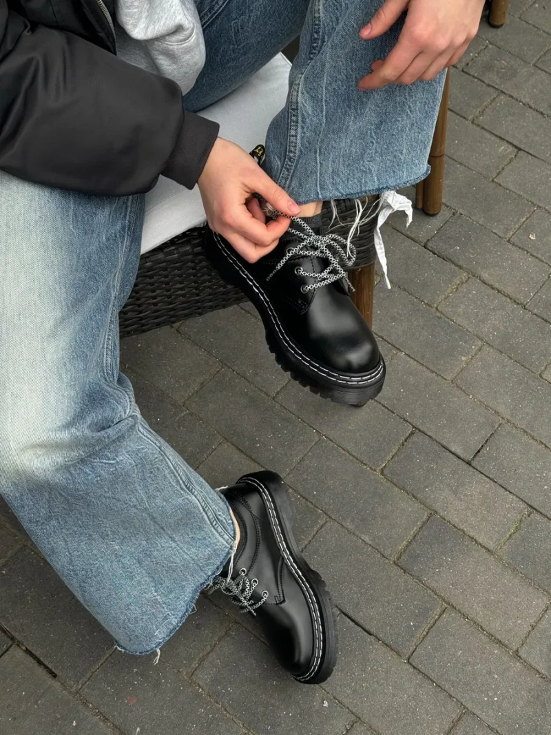 Шкіряні туфлі Dr. Martens 1461 чорні — фото 6