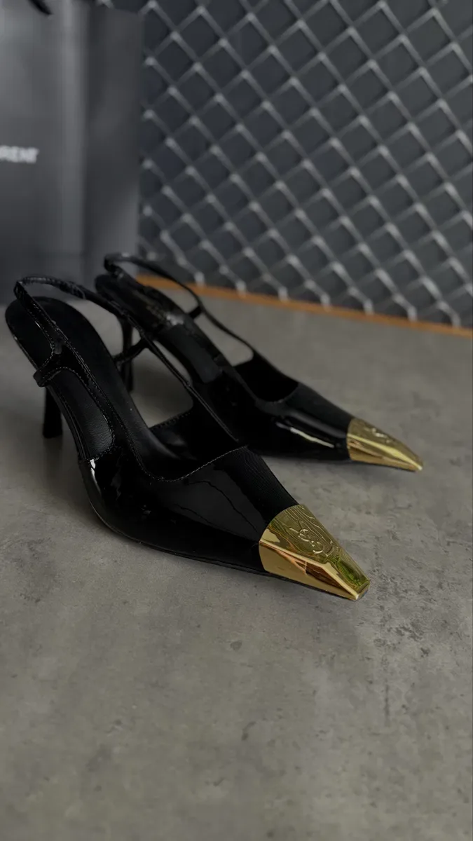 Шкіряні туфлі / слінгбеки / лодочки Saint Laurent — фото 3
