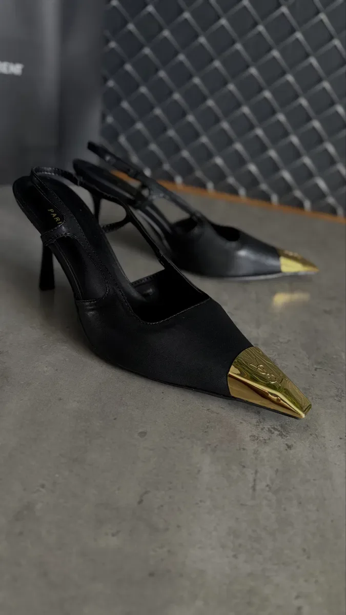 Шкіряні туфлі / слінгбеки / лодочки Saint Laurent — фото 4
