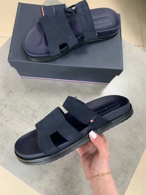 Шльопанці чоловічі Tommy Hilfiger шкіряні, оригінал