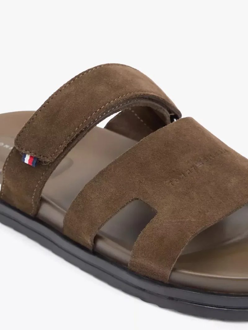 Шльопанці чоловічі Tommy Hilfiger шкіряні, оригінал — фото 3