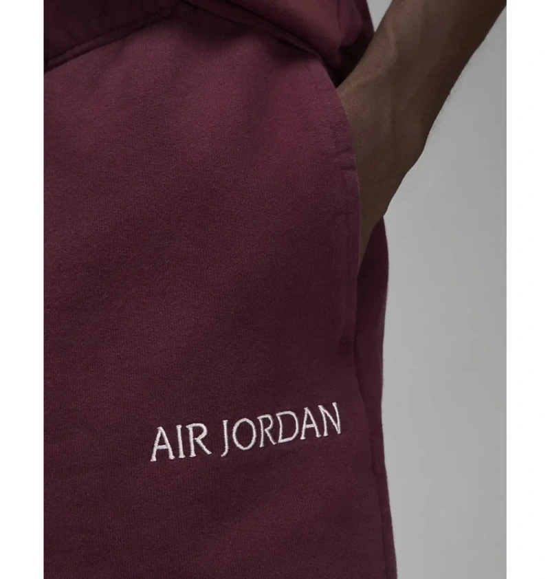 Шорты мужские Air Jordan Wordmark Fleece Short Bordo оригінал DV6467-645 — фото 3