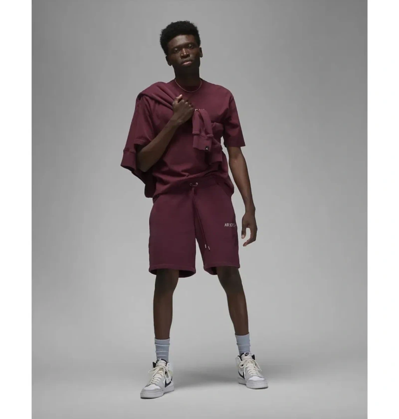Шорты мужские Air Jordan Wordmark Fleece Short Bordo оригінал DV6467-645 — фото 6