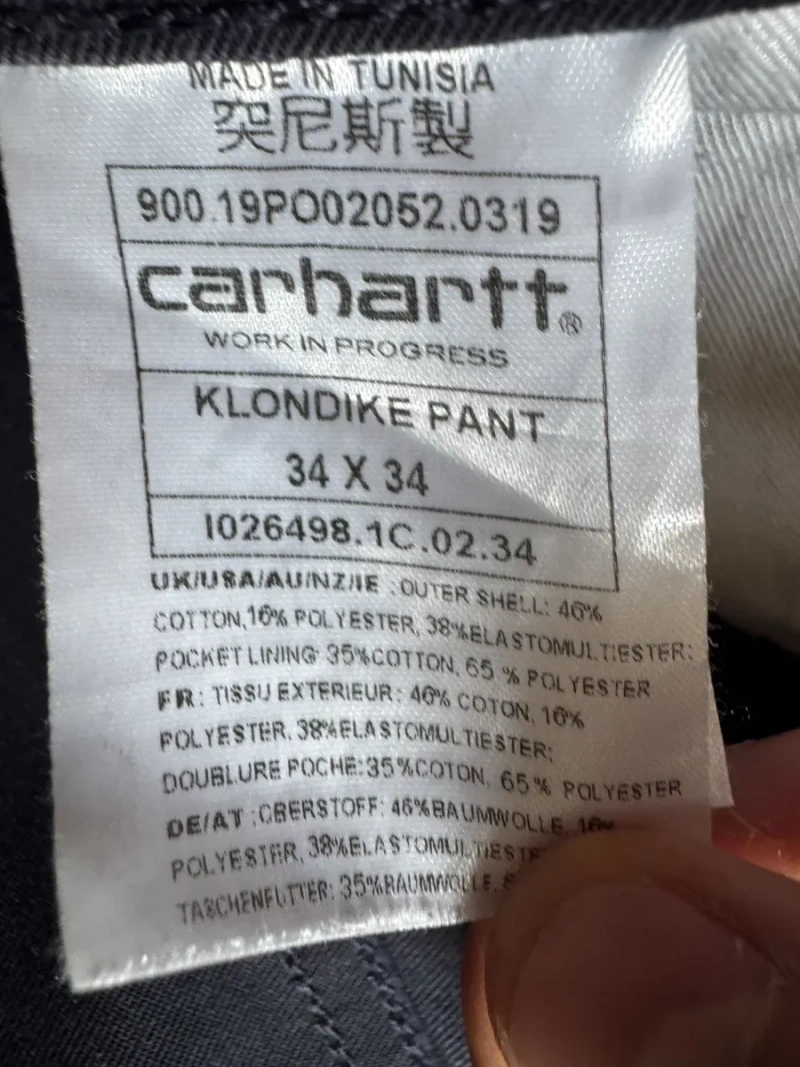Штани Carhartt WIP Klondike Pant 34x34 / Чорні Джинси Кархарт / Dickies Polar — фото 5