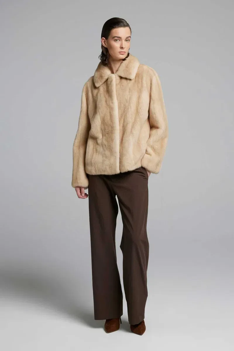 Шуба норковая норка эксклюзив saga furs Италия новая коллекция 2026 — фото 4