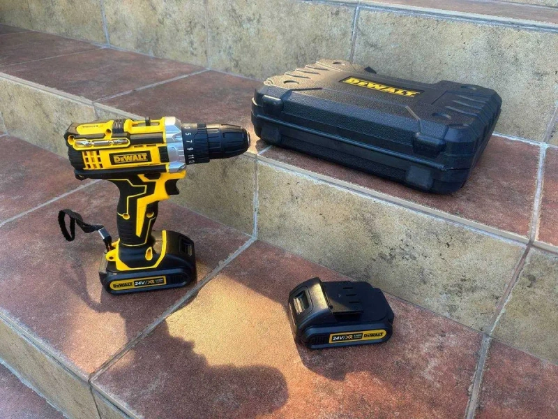 Шуруповерт 24V з набором інструментів DeWalt Набор инструментов деволт — фото 5