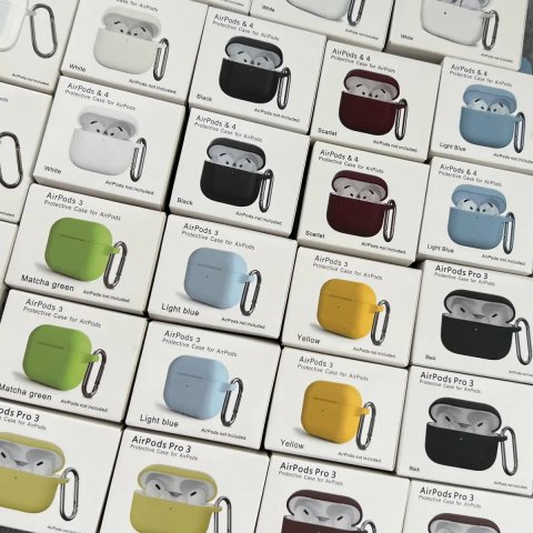 СИЛІКОНОВИЙ ЧОХОЛ для AirPods 1/2/3/4 / PRO | Soft-touch силікон + Карабін | ВЕЛИКА НАЯВНІСТЬ КОЛЬОРІВ | ПРЕМІУМ ЯКІСТЬ | НОВІ !!!