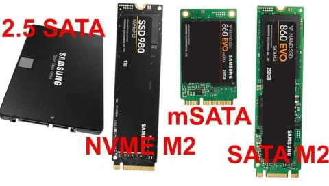Скоростные M.2 NVME/M2-SATA/SSD 2,5"SATA/HDD/64/128/256/480/500/512GB/1TB/2ТБ.