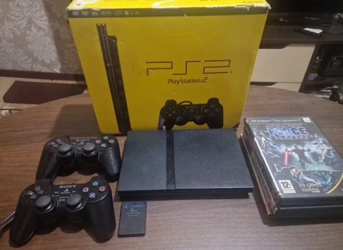 Sony PlayStation 2 (PS2) | Повний комплект | 2 оригінальні джойстики