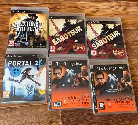 Sony PS3: Orange Box, Portal 2, Одни из нас, Saboteur, RDR, Club