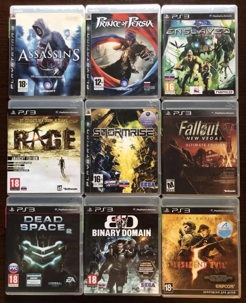 Sony PS3: Wolfenstein Call of Duty Moderne Warfare 2 (російський), Saboteur, Rayman Dead Space, Rage Fallout Driver Сан-Франциско, FIFA 2019, Blur — фото 2