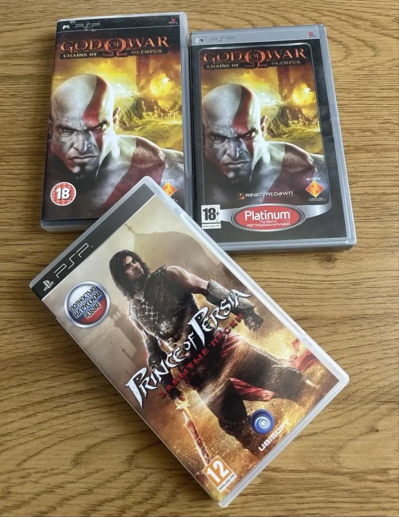 Sony PSP: God of War Chains of Olympus, Prince of Persia Забытые Пески, Tekken Ghosts’n Goblins Fight Night Round, The Sims 2, Assassins Creed Pursuit — фото 6
