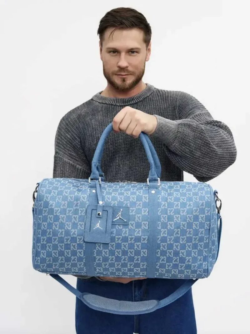 Спортивна сумка через плече Jordan Duffle Monogram Джинсова. — фото 4