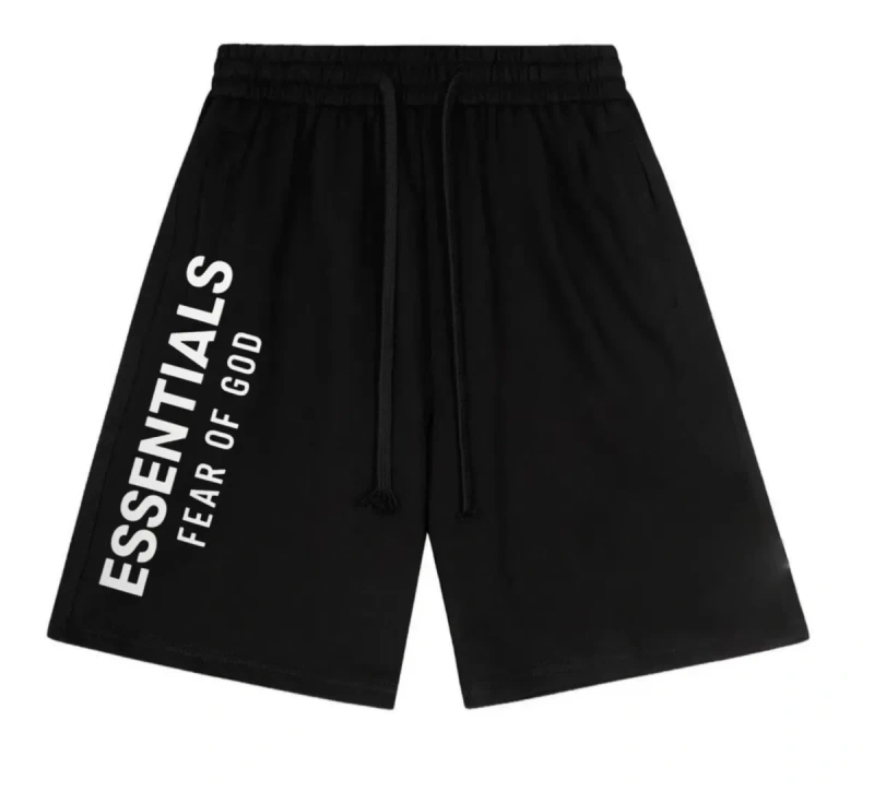 Спортивные шортв Essentials Logo Унисекс черные ессеншиалс Новинка — фото 2