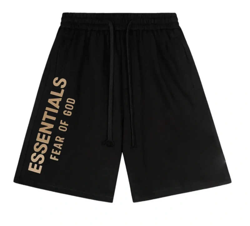 Спортивные шортв Essentials Logo Унисекс черные ессеншиалс Новинка — фото 4