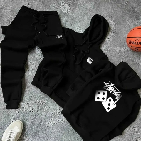 Спортивный костюм мужской флисовый Stussy теплый  стусси на флисе