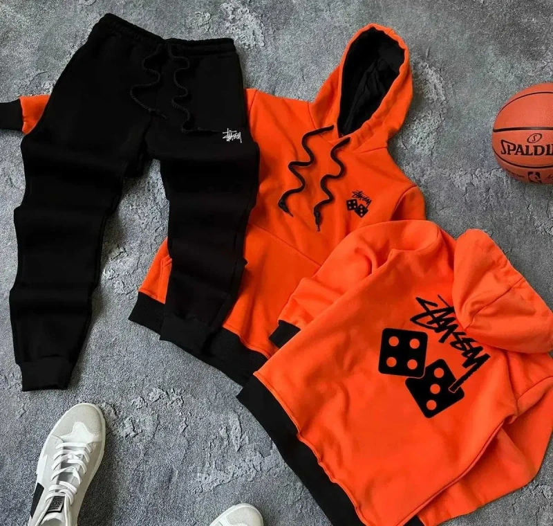 Спортивный костюм мужской флисовый Stussy теплый  стусси на флисе — фото 3