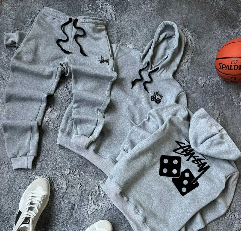 Спортивный костюм мужской флисовый Stussy теплый  стусси на флисе — фото 5