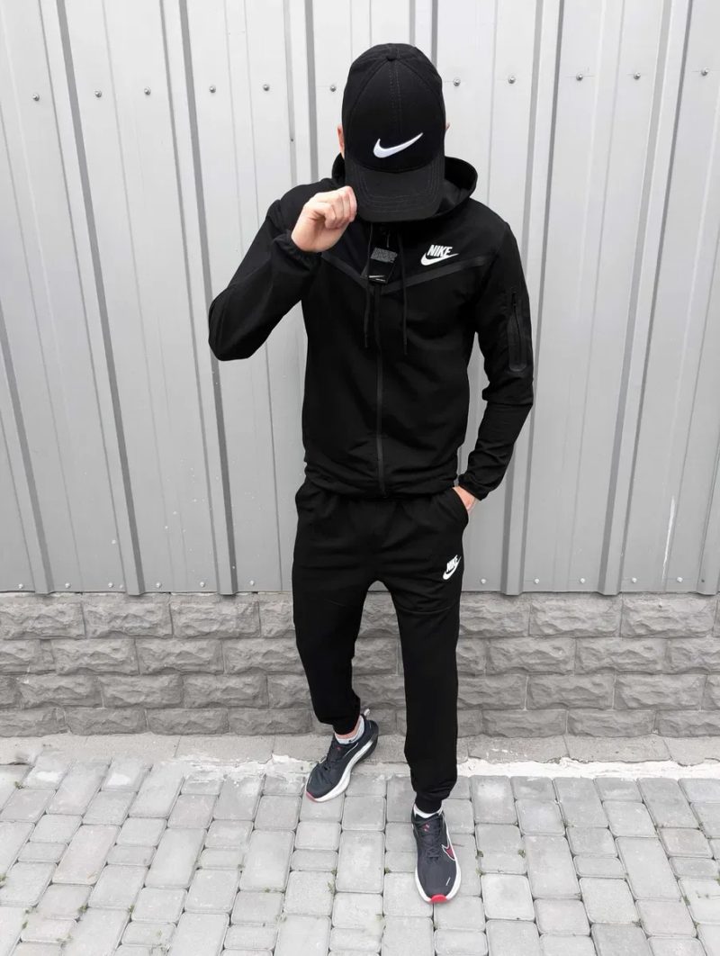Спортивный костюм мужской Nike Tech на молнии осенний весенний найк худи штаны — фото 3