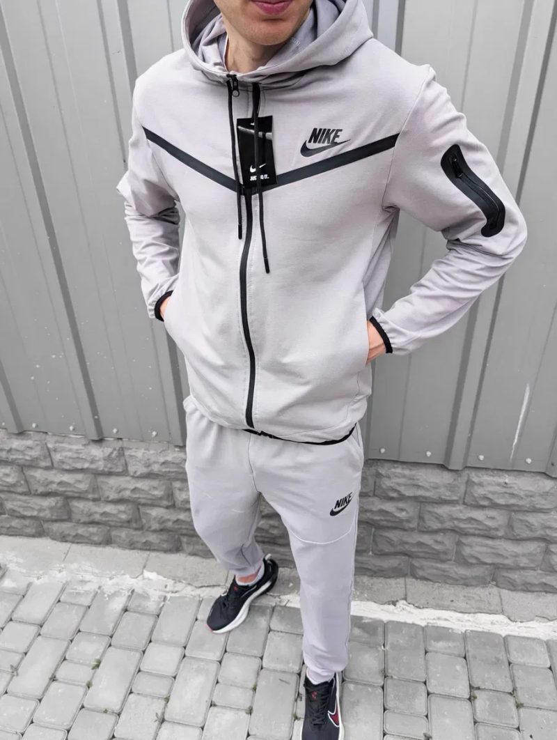 Спортивный костюм мужской Nike Tech на молнии осенний весенний найк худи штаны — фото 6
