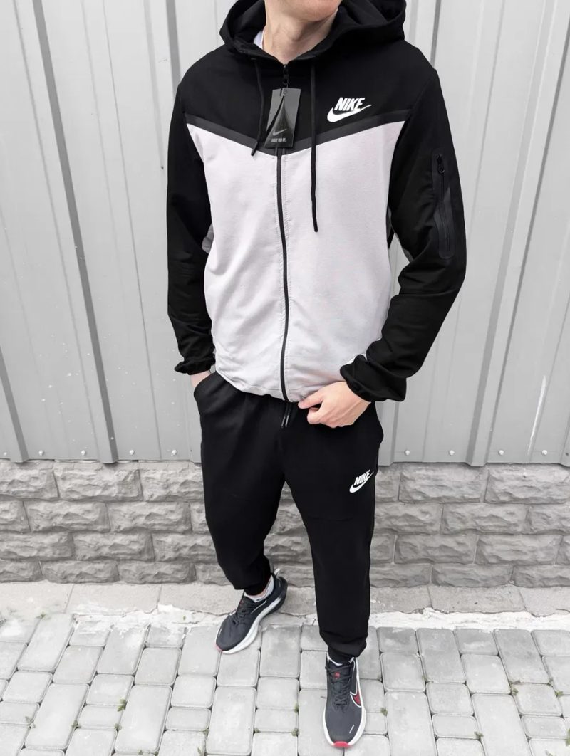 Спортивный костюм мужской Nike Tech на молнии осенний весенний найк худи штаны — фото 8