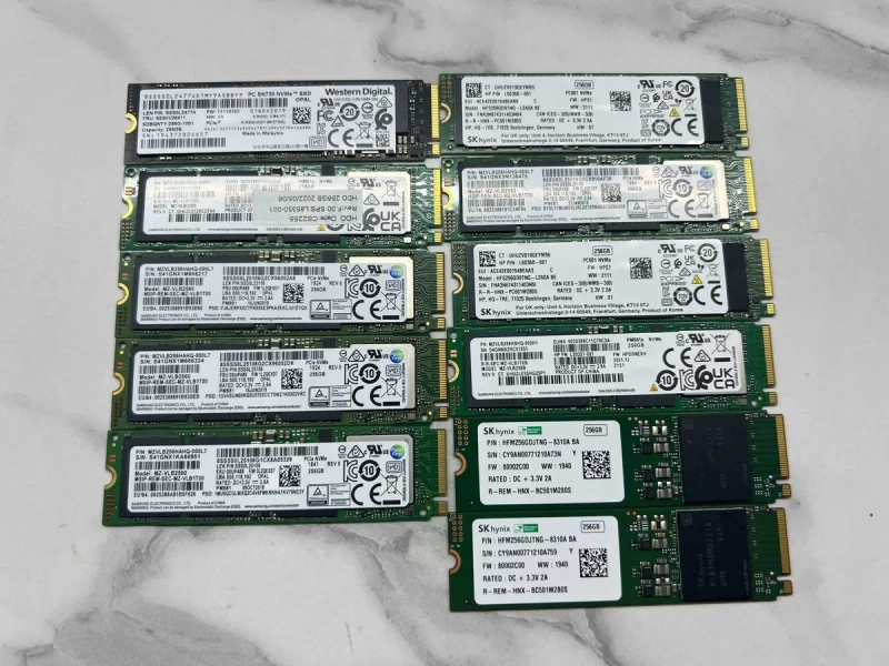 SSD диски M.2 2280 NWMe/SATA 2.5" (95-100%) Життя 256/512 Гб — фото 2