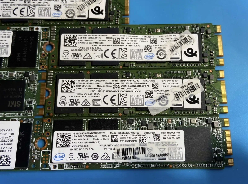 SSD M.2 Intel 180GB SATA III (540s / Pro 5400s) — Оригінал США Гарантія ФОП — фото 2