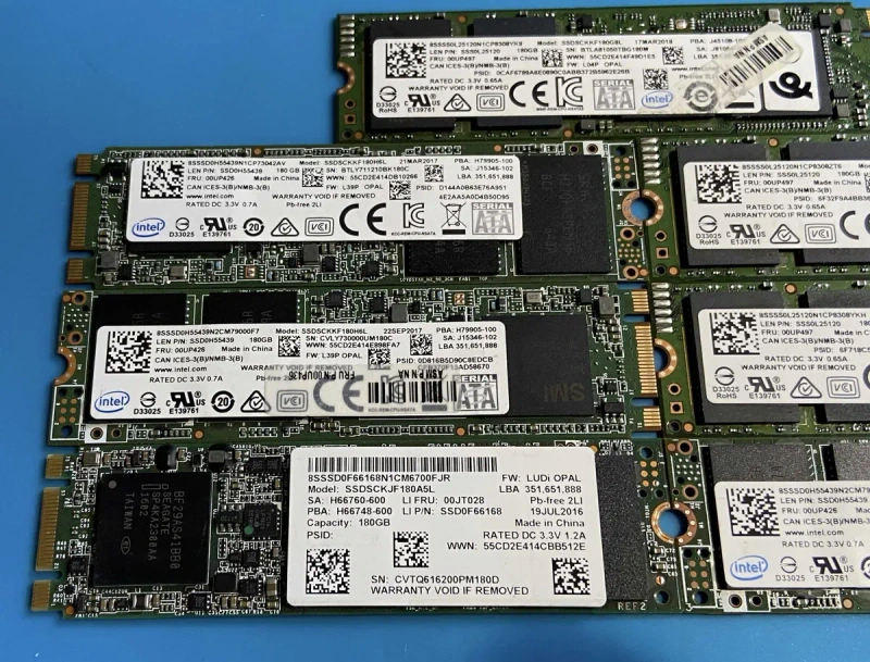 SSD M.2 Intel 180GB SATA III (540s / Pro 5400s) — Оригінал США Гарантія ФОП — фото 3