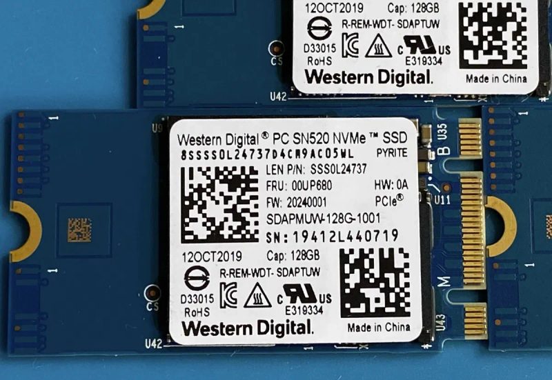 SSD M.2 NVMe 128GB WD SN520 2242 | Стан 100% | Гарантія ФОП — фото 2