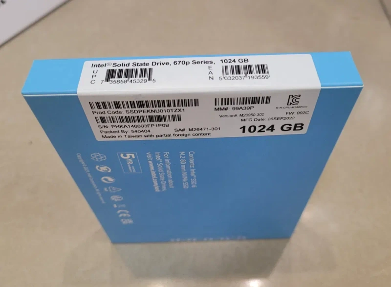 SSD Накопичувач M2 2280 NVMe PCI-E 3.0/4.0 Intel/Solidigm 1TB NEW — фото 6