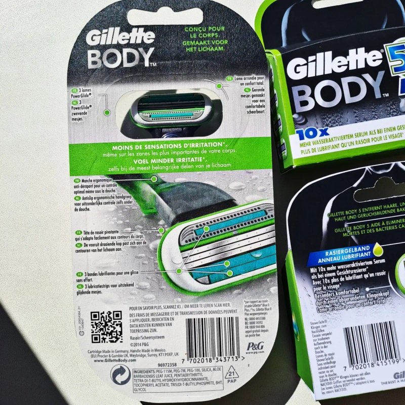 Станок бритва Gillette BODY | Касети для тіла 4 шт (сумісні з Mach3 / Venus). Кассеты для бритья тела — фото 3