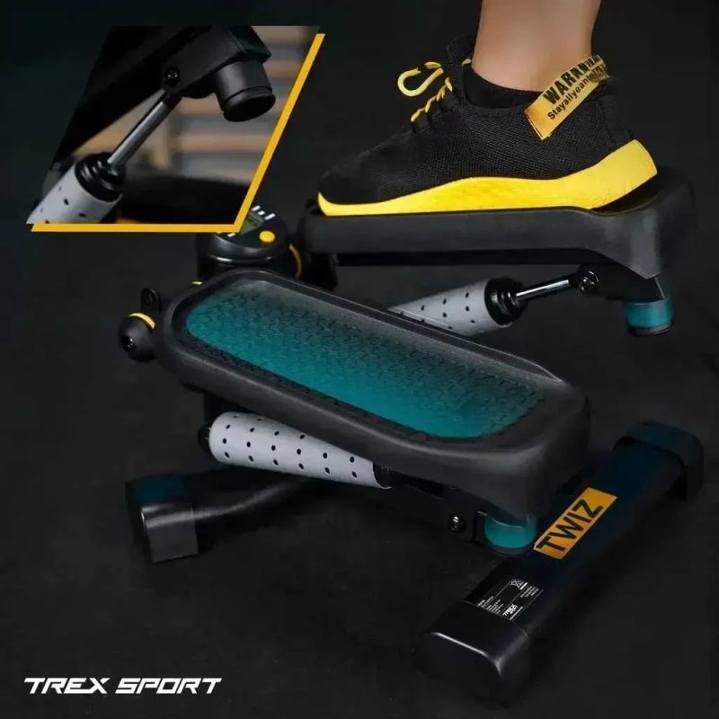 Степпер Trex Sport TX-070sp twiz 2в1 з еспандерами, степпер крокомір для схуднення, тренажер — фото 4
