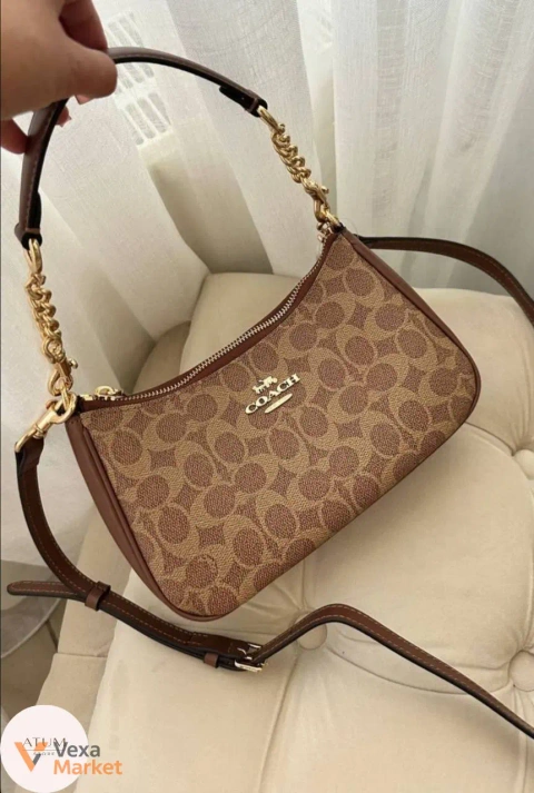Стильна жіноча сумка COACH TERI коричнева
