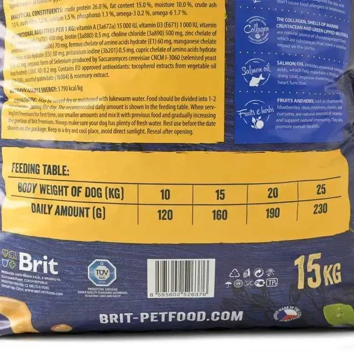 Сухой корм для собак Brit Premium Dog Adult M 15 кг - курица — фото 3