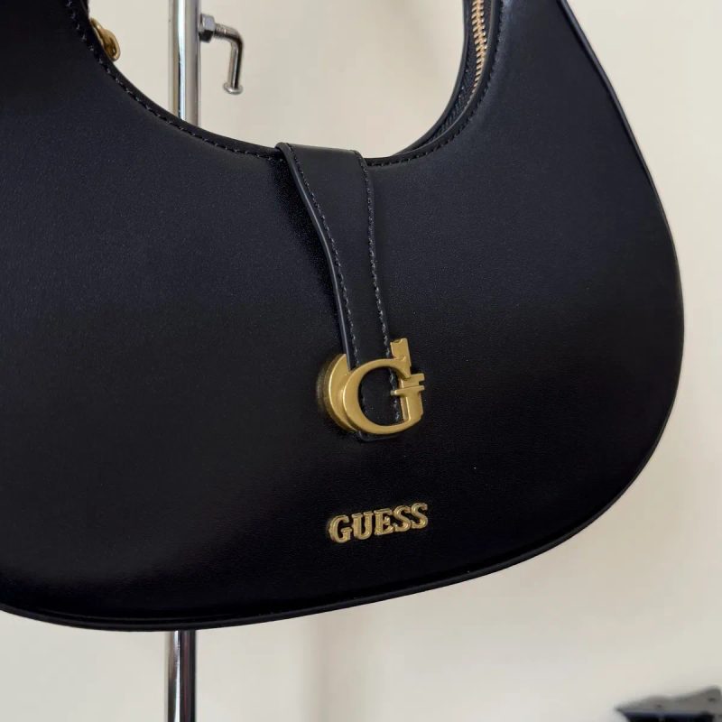 Сумка багет Guess Гесс Чорна, Монограмна — фото 3