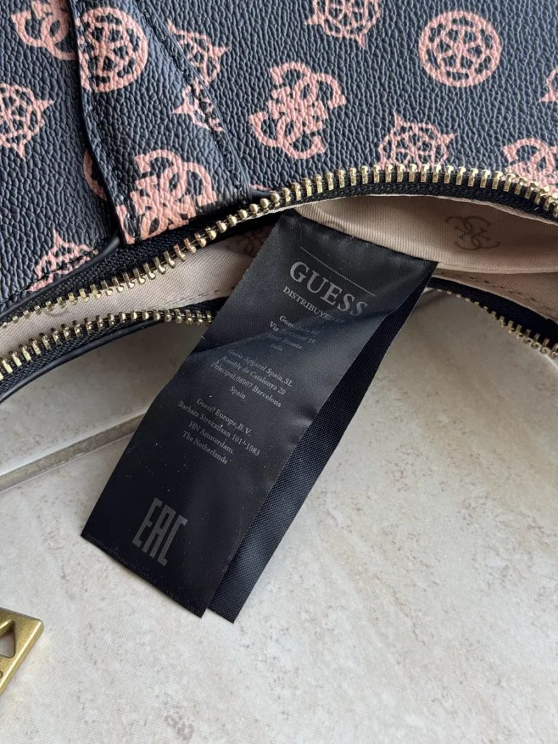 Сумка багет Guess Гесс Чорна, Монограмна — фото 7