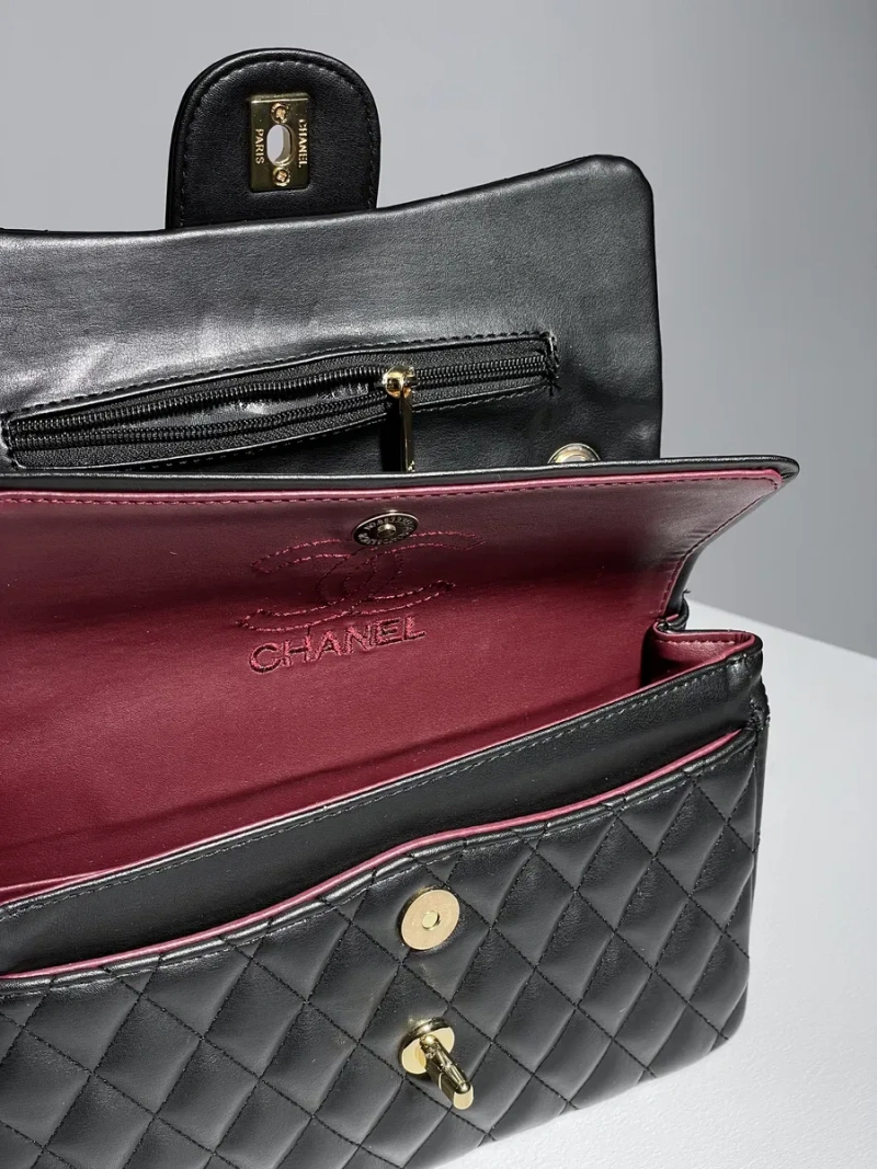 Сумка Chanel 2.55 чорна із золотом женская сумка кроссбоди на цепочке жіноча шанель клатч чорная люкс — фото 7