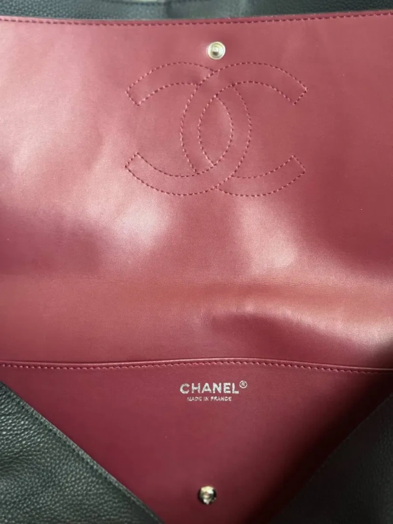 Сумка chanel maxi flap шкіряна чорна — фото 3