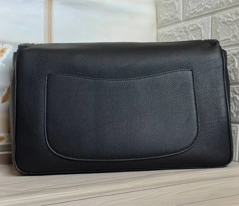 Сумка chanel maxi flap шкіряна чорна — фото 5
