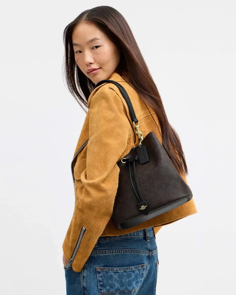 Сумка чоловіча Coach Coach Rowan Bucket Bag In Signature Canvas — фото 5