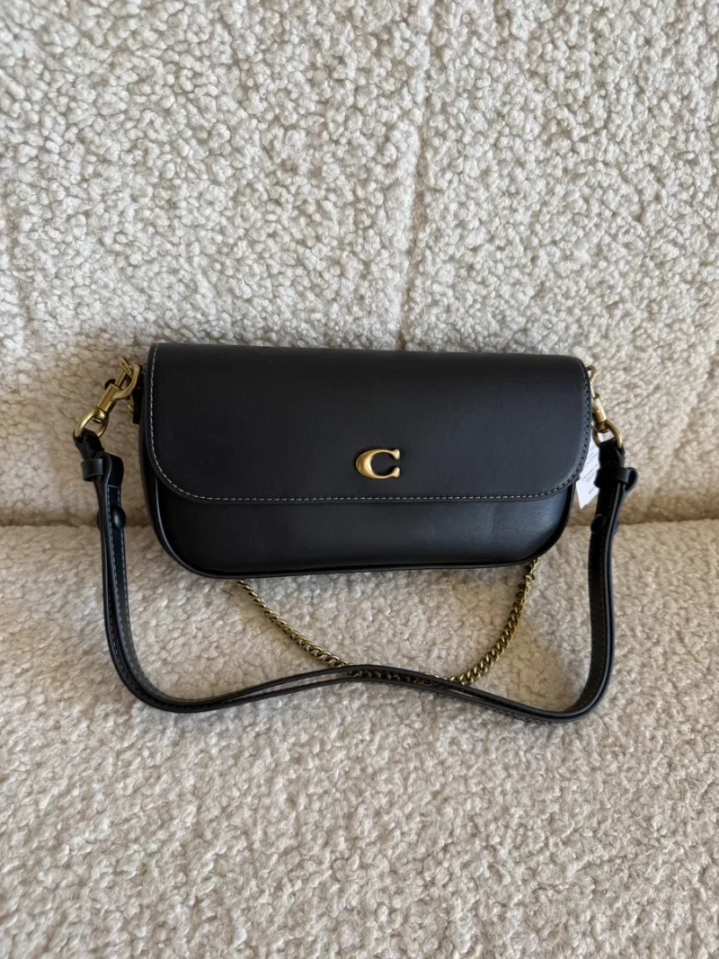 Сумка Coach Brook Flap Chain Bag шкіряна — фото 3