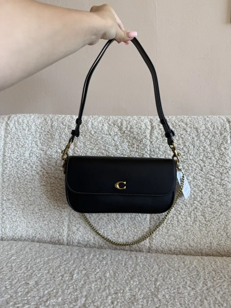 Сумка Coach Brook Flap Chain Bag шкіряна — фото 7