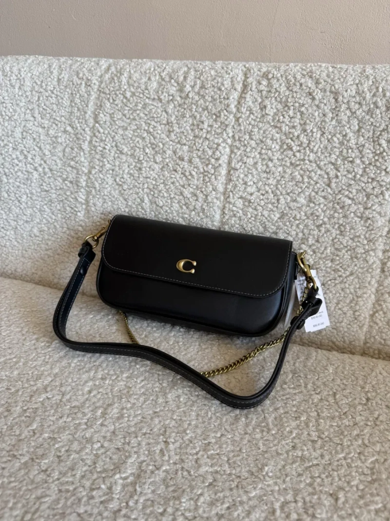 Сумка Coach Brook Flap Chain Bag шкіряна — фото 8