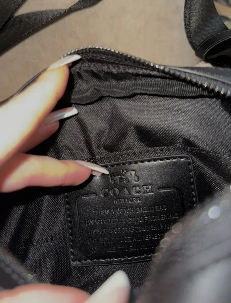 Сумка Coach коуч коач месенжер шкіряний через плече бананка — фото 7