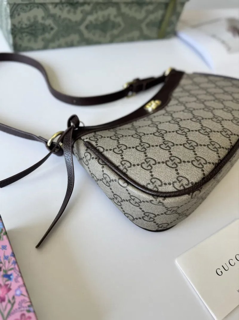 Сумка Gucci Ophidia, жіноча сумка гучі, женская сумка багет, кожаная — фото 6