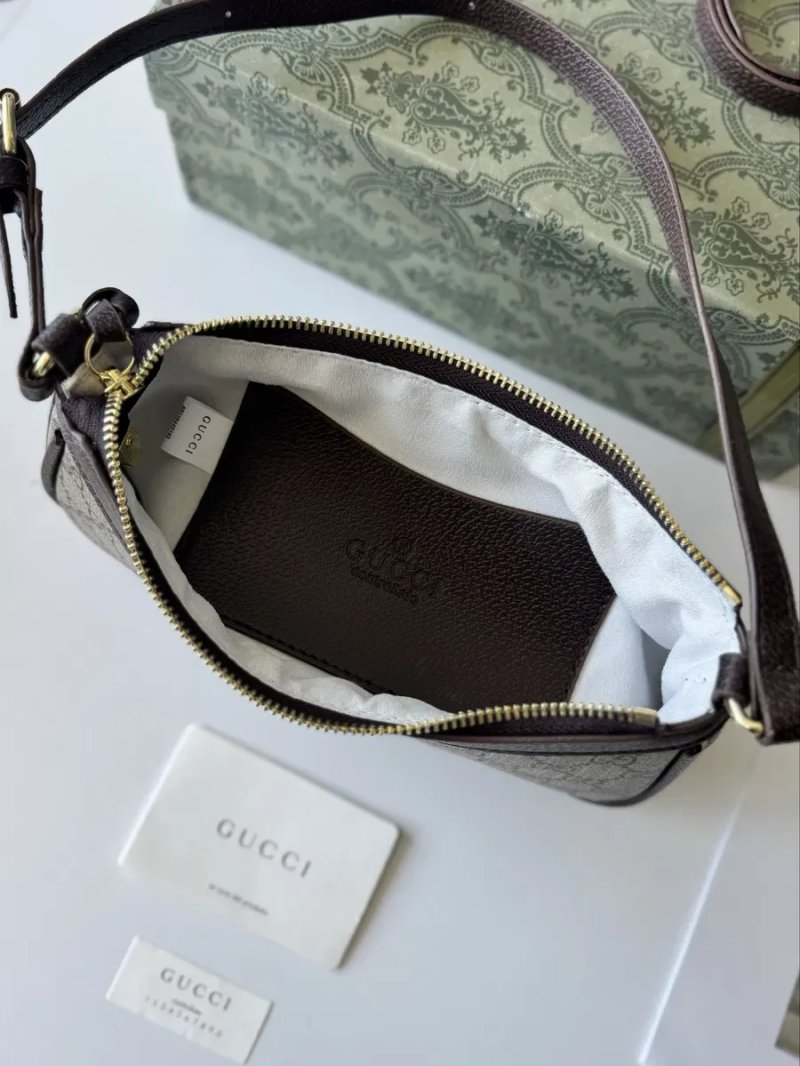 Сумка Gucci Ophidia, жіноча сумка гучі, женская сумка багет, кожаная — фото 8