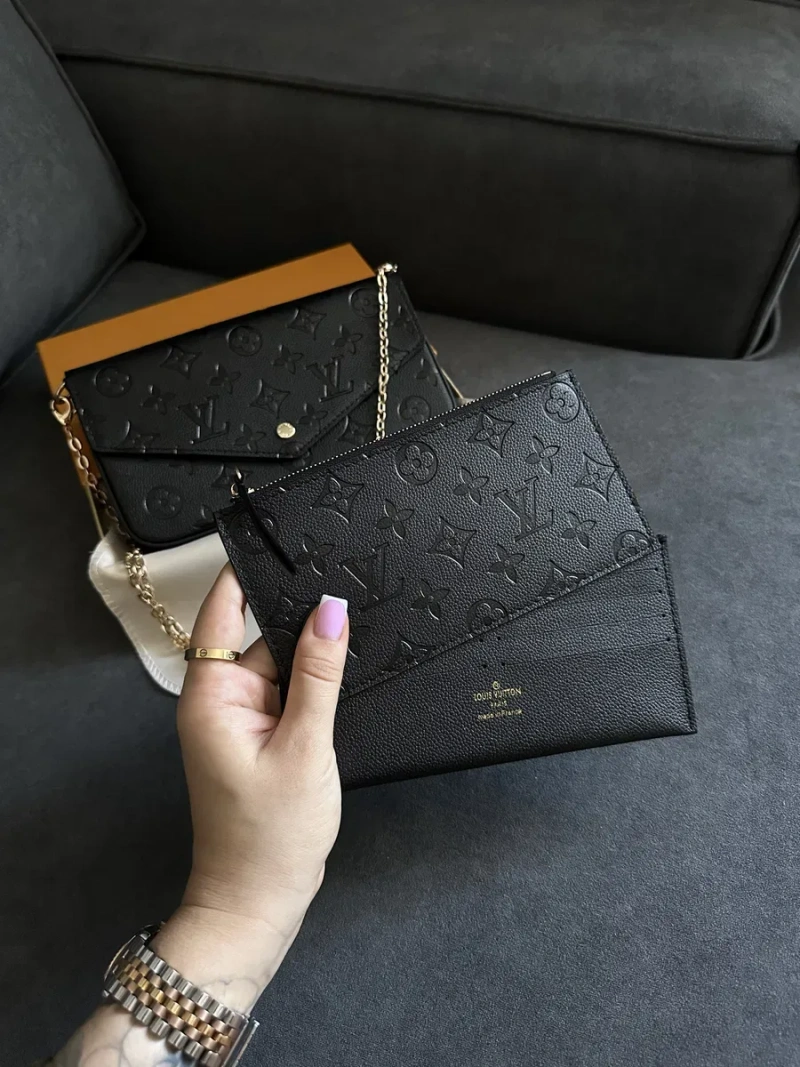 Сумка клатч шкіряна в стилі Louis Vuitton Pochette Felicie, луі вітон — фото 3