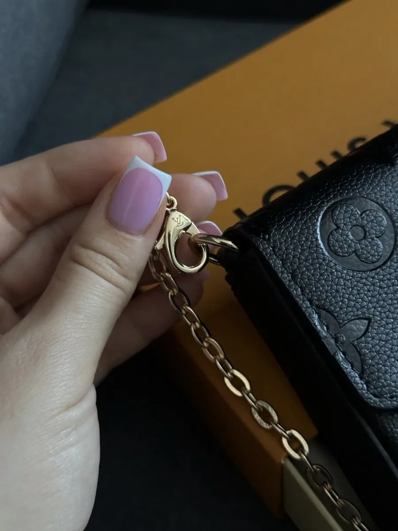Сумка клатч шкіряна в стилі Louis Vuitton Pochette Felicie, луі вітон — фото 5