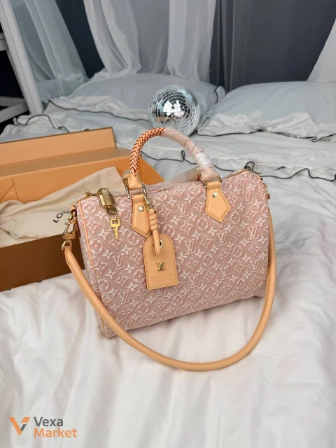 Сумка Louis Vuitton Speedy 30 Monogram Denim Pink