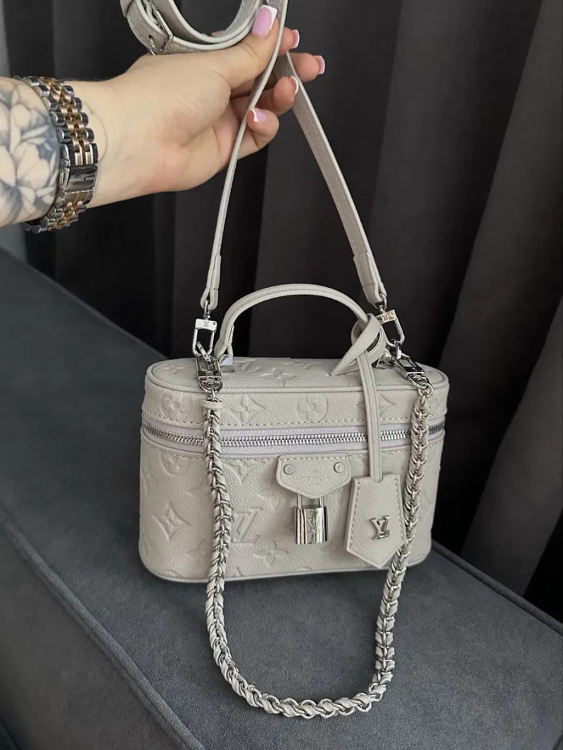 Сумка Louis Vuitton в натуральній шкірі, vanity chain pouch, lv , луі вітон — фото 8
